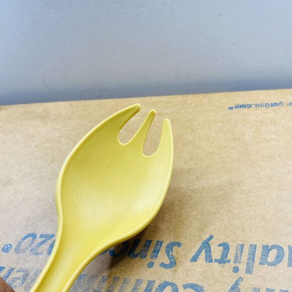 TUPPERWARE 12" Salad Spaghetti Serving Forks Spoons Tongs vtg Harvest Gold READ - Picture 7 of 7